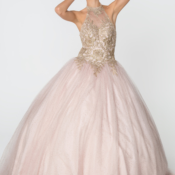 Mauve Sleeveless Ballgown Dress